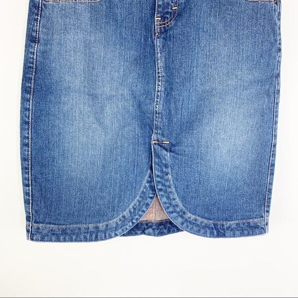 Tommy Hilfiger Junior‎ Distressed Jean Skirt w/Star Embroidery Sz 3 - Picture 2 of 13